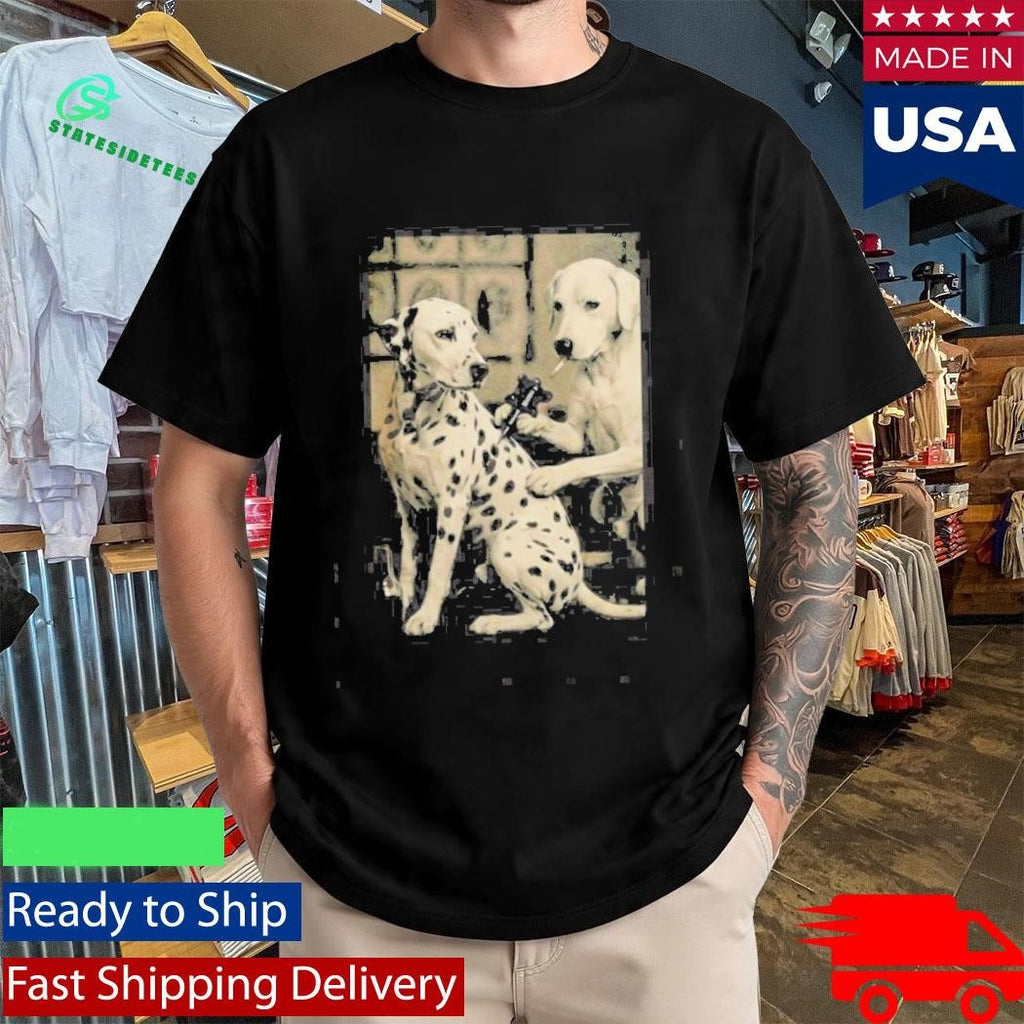 Retro Dalmatian Dog Tattoo Artist Shirt