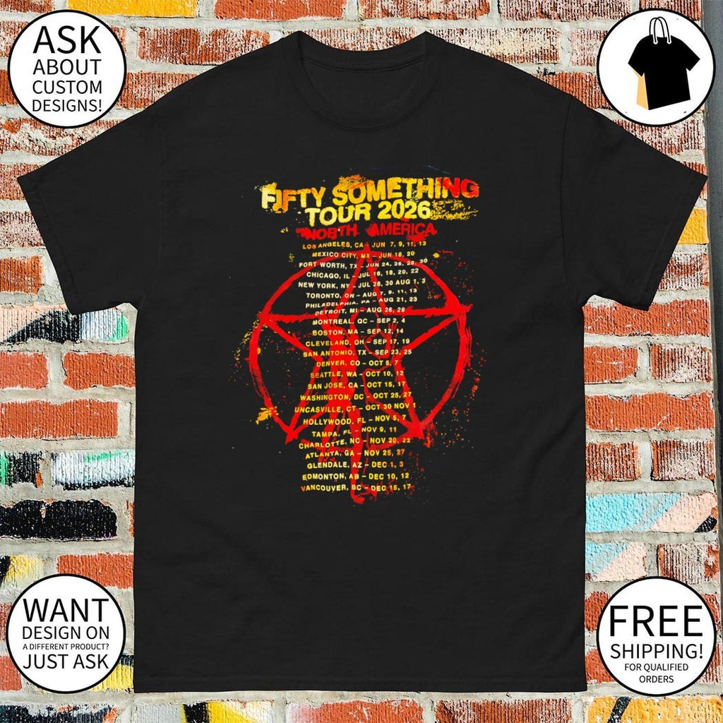 Rush Fifty Something Tour 2026 North America Tour list shirt
