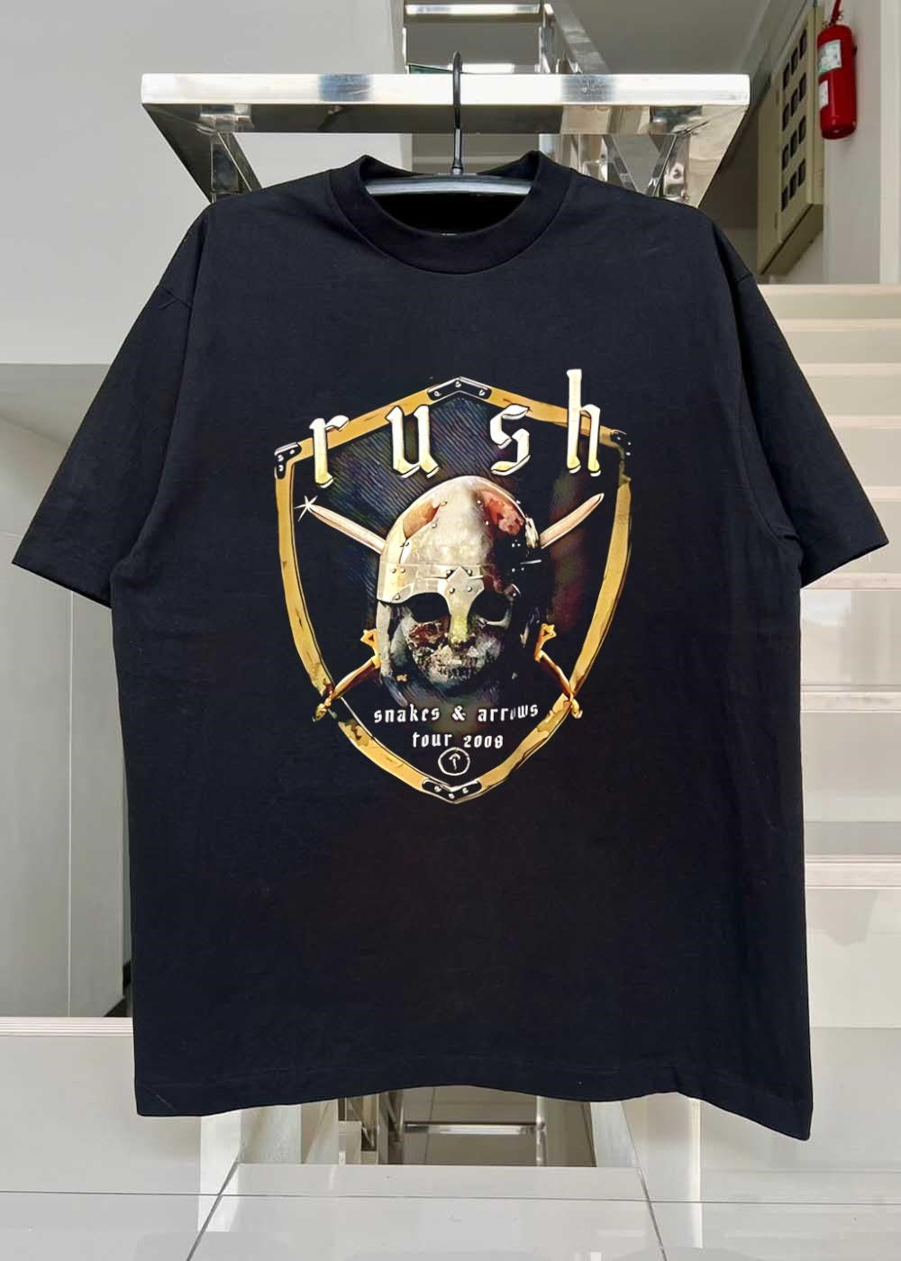 Rush Snakes And Arrows Tour 2008 Skull Helmet shirt