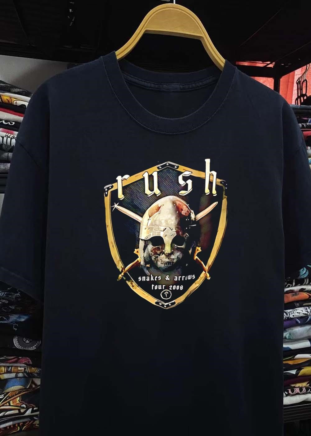 Rush Snakes And Arrows Tour 2008 Skull Helmet shirt