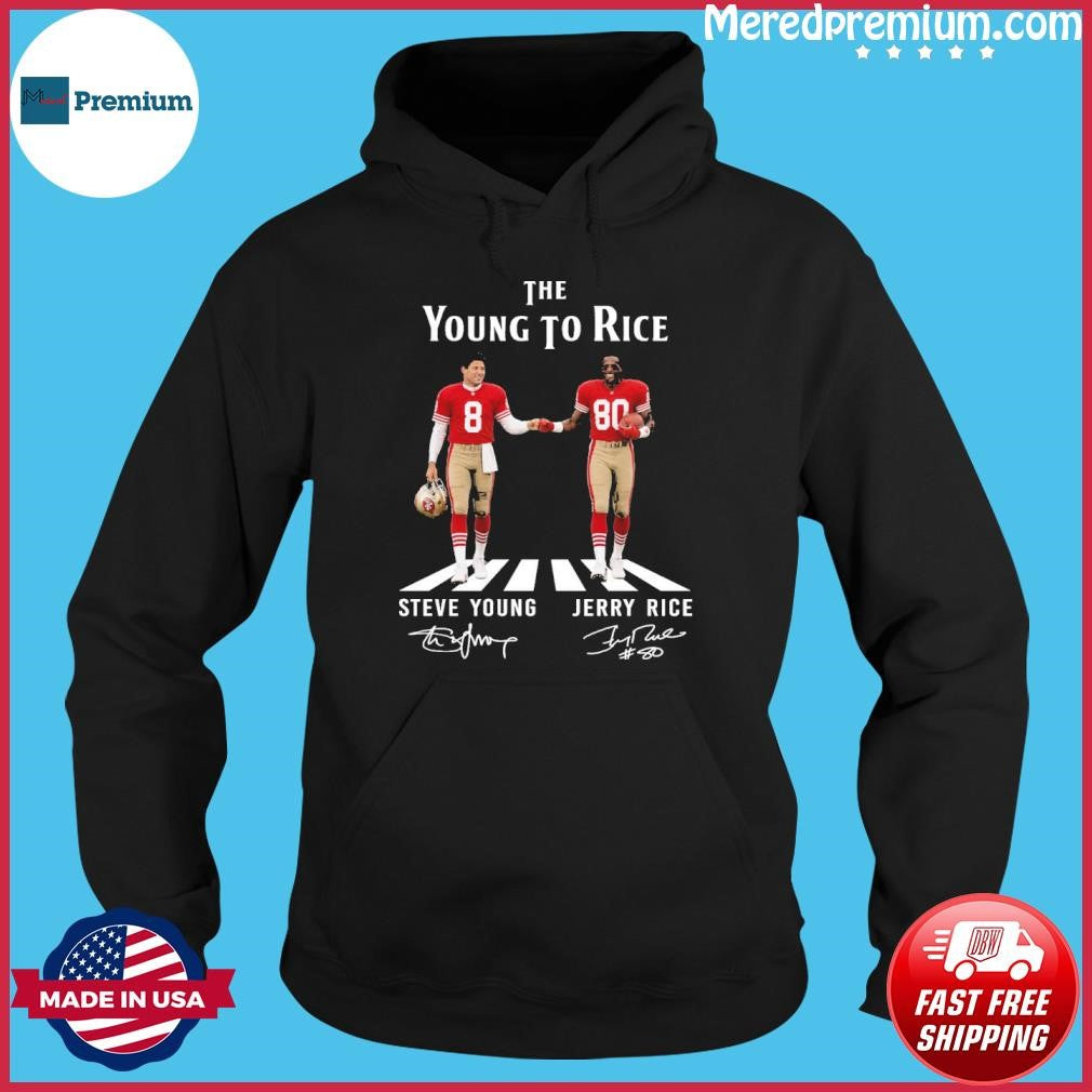 SF 49ers The Young To Rice Steve Young And Jerry Rice Shirt