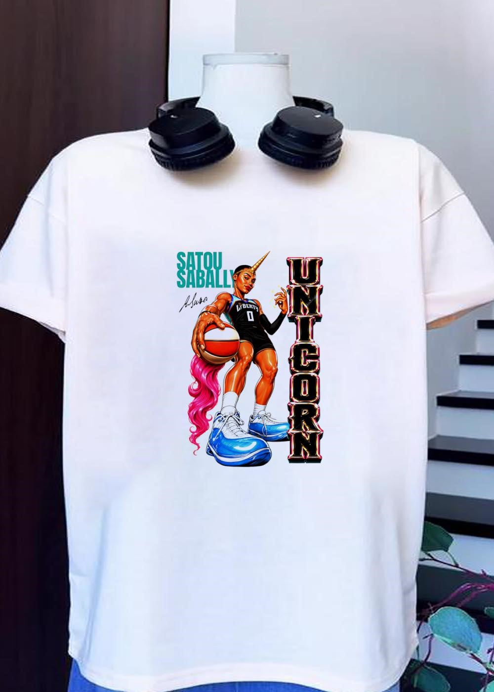 Satou Sabally Unicorn Basketball Liberty T-Shirt