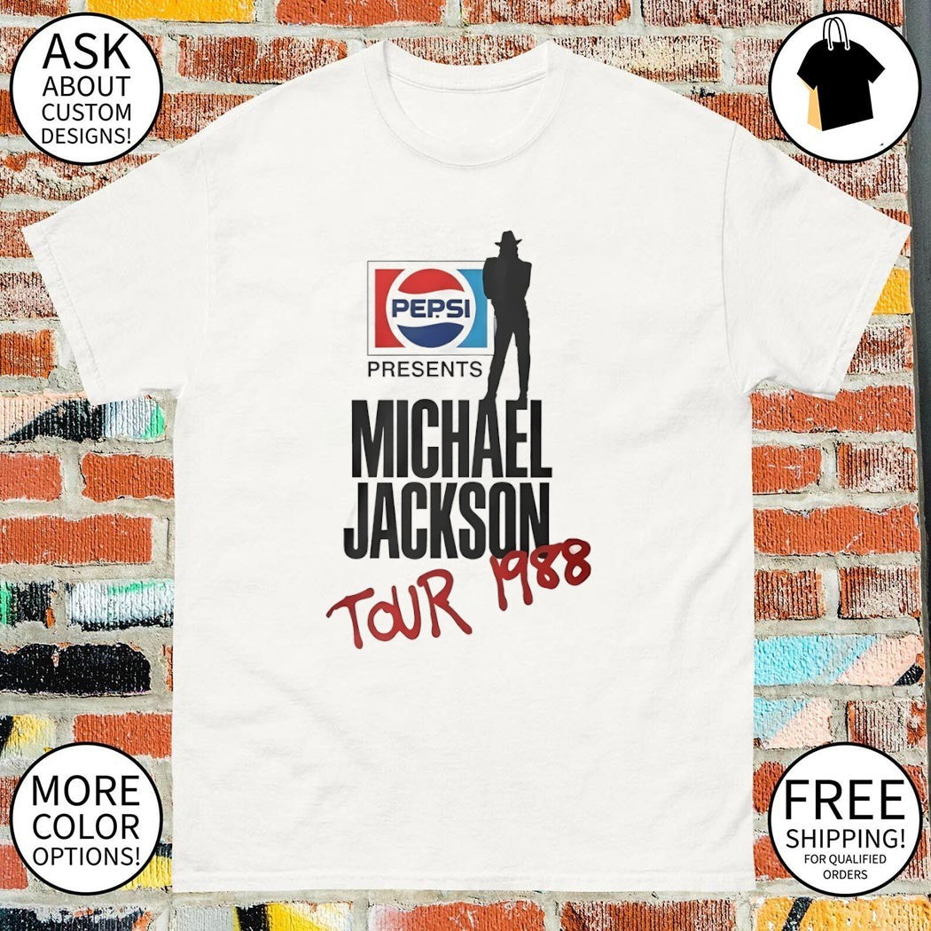 Shareef O’Neal Michael MJ Pepsi Presents Bad Tour 1988 shirt