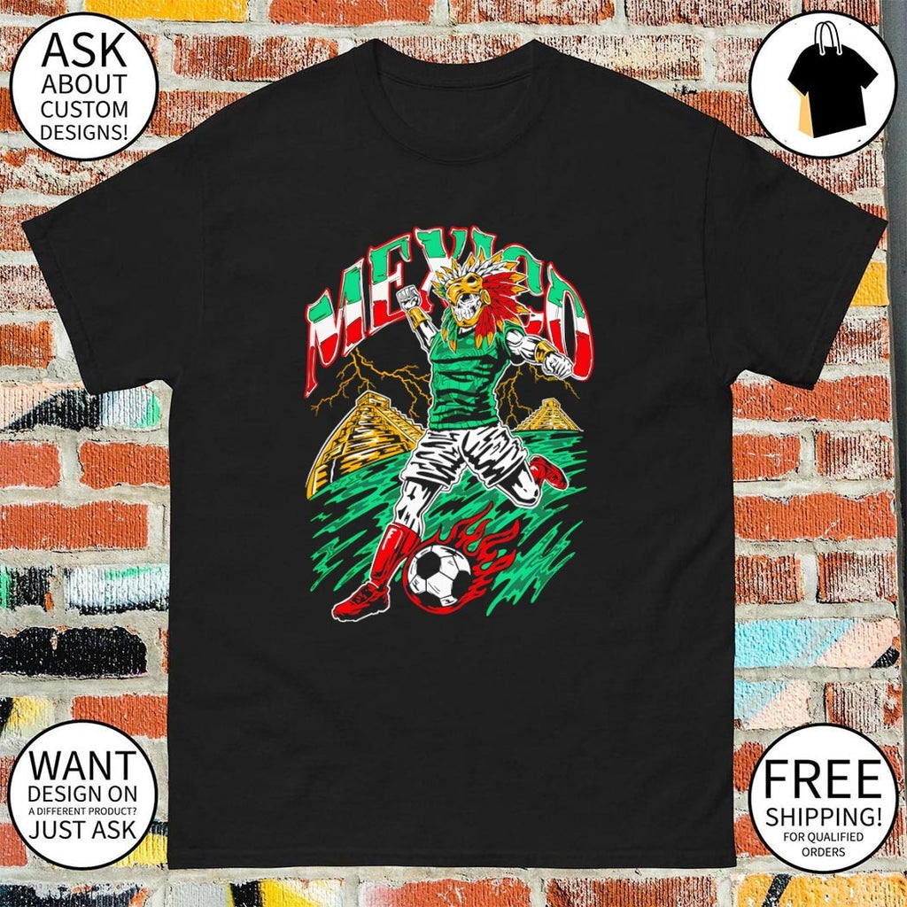 Si Se Puede Aztec Baller Soccer Skeleton Style Mexico World Cup 2026 shirt