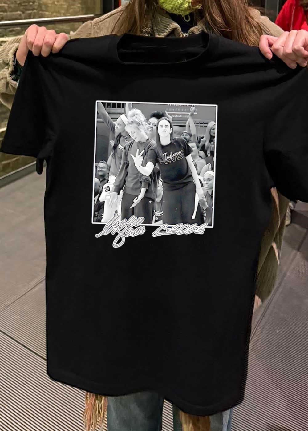 Signature Indiana Fever Players Hand Sign Black T-Shirt