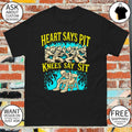 Skeleton heart says pit knees say sit shirt