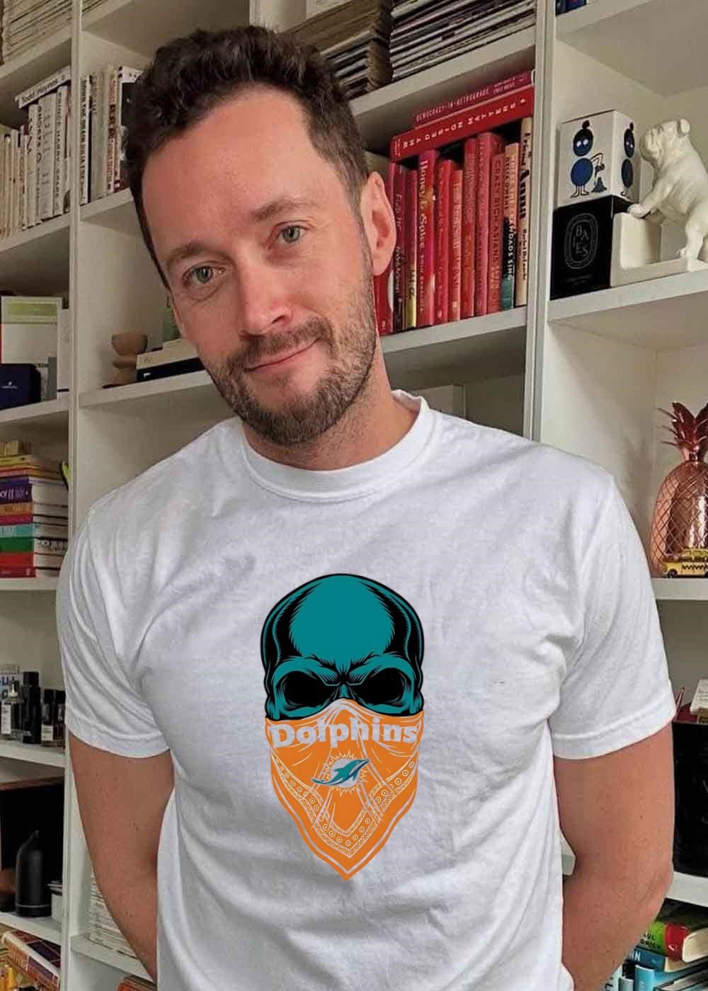 Skull Bandana Miami Dolphins Shirt