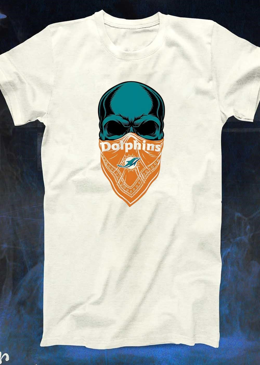 Skull Bandana Miami Dolphins Shirt