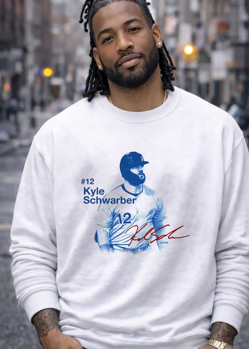 Slash Line Kyle Schwarber 12 Signature Baseball Player T-Shirt