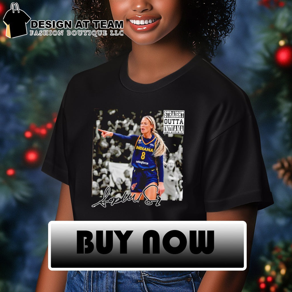 Sophie Cunningham Indiana Fever Basketball Straight Outta Indiana signature shirt