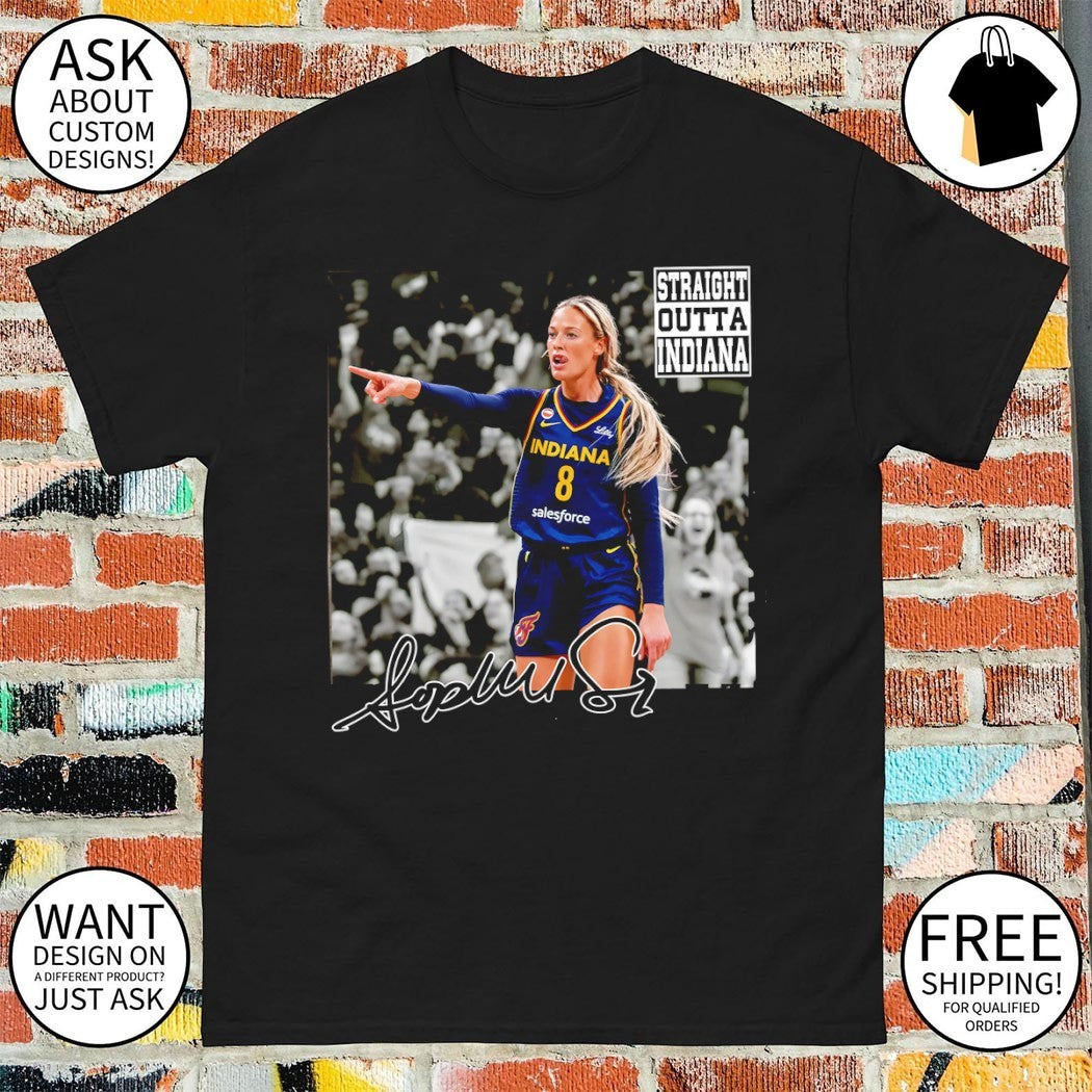 Sophie Cunningham Indiana Fever Basketball Straight Outta Indiana signature shirt