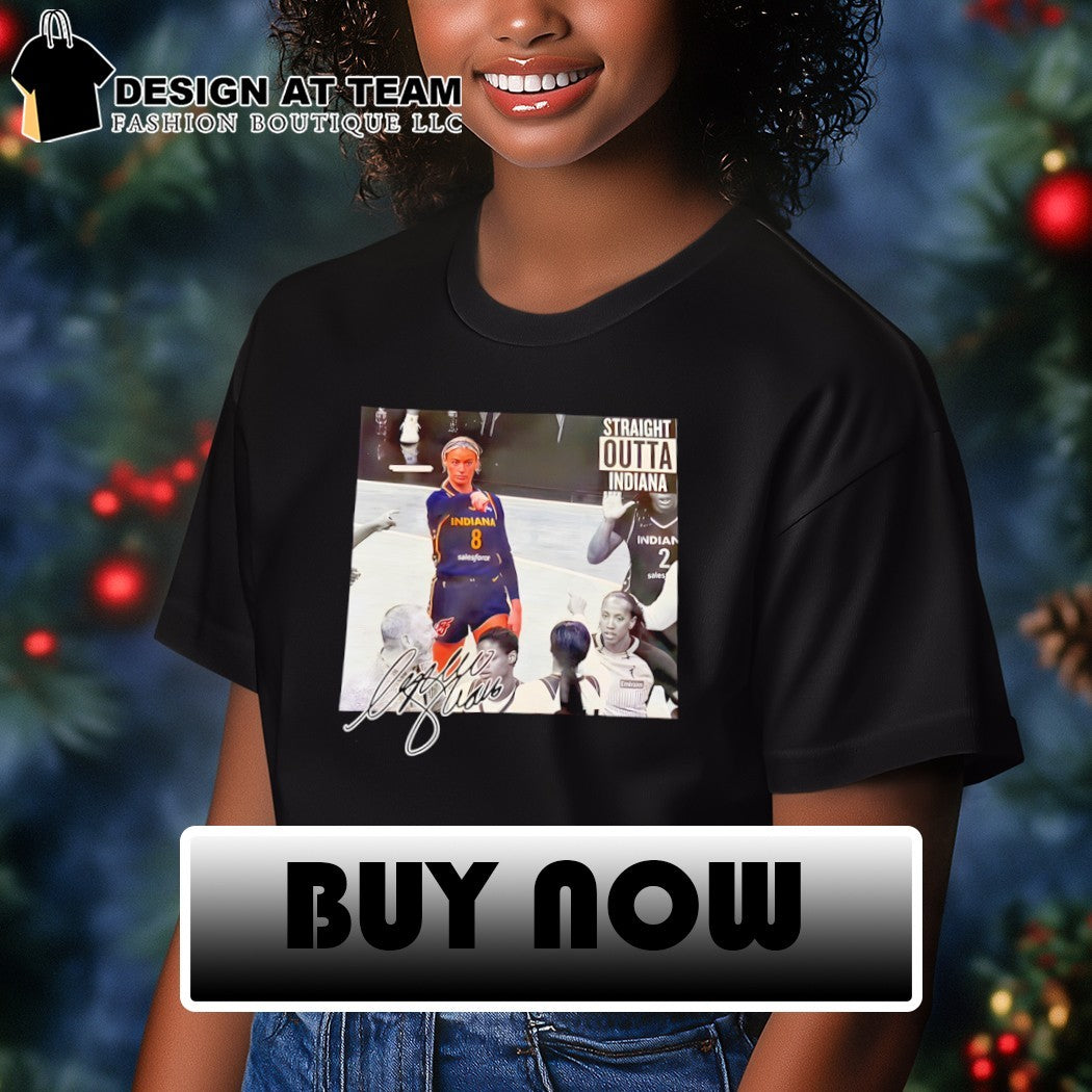 Sophie Cunningham Indiana Fever autographed Indiana Fever basketball player Straight Outta Indiana shirt