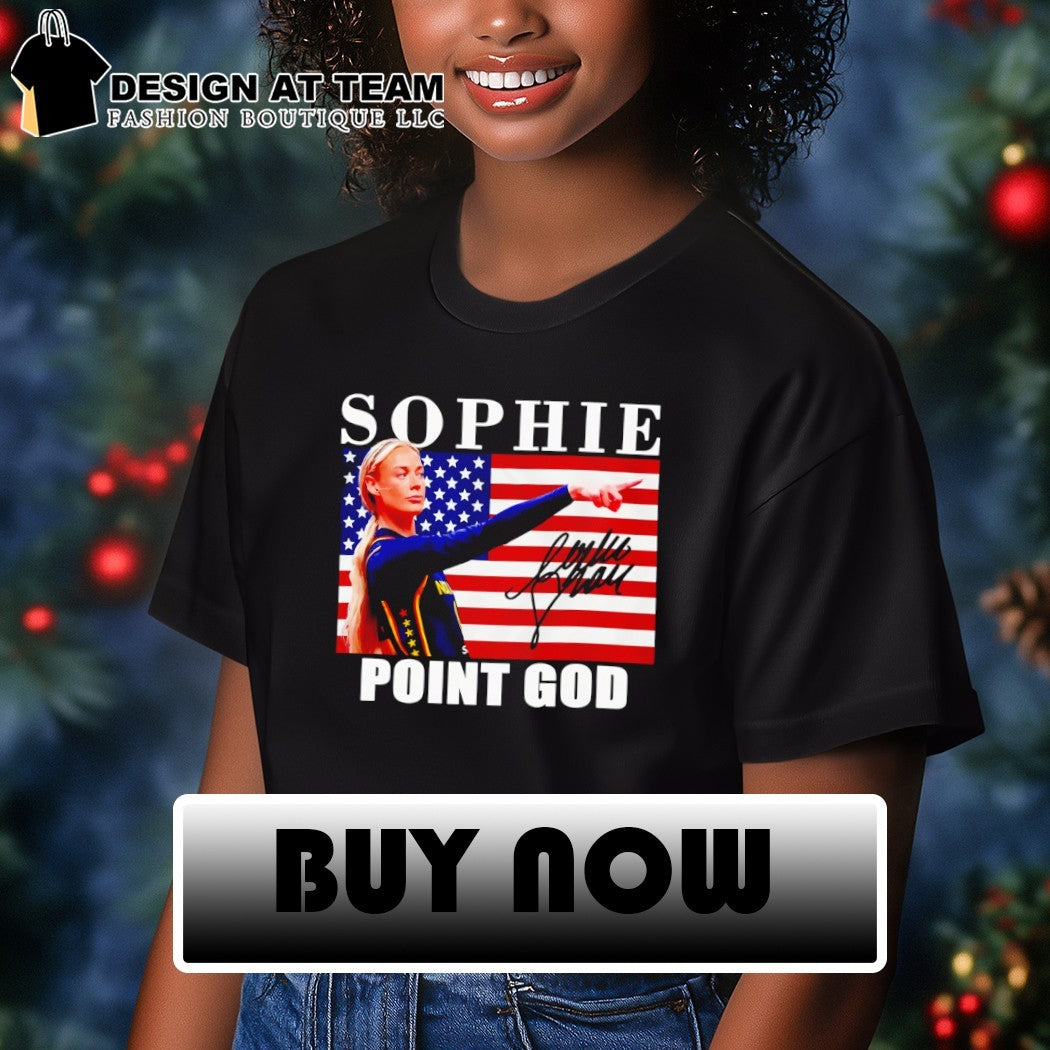 Sophie Cunningham point God Indiana Fever American flag signature shirt