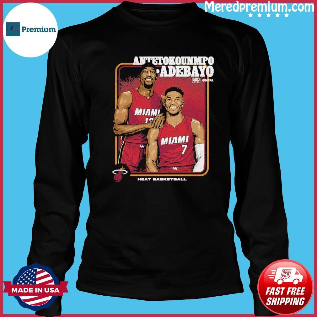 Step Brothers Giannis Antetokounmpo & Bam Adebayo Miami Heat Shirt