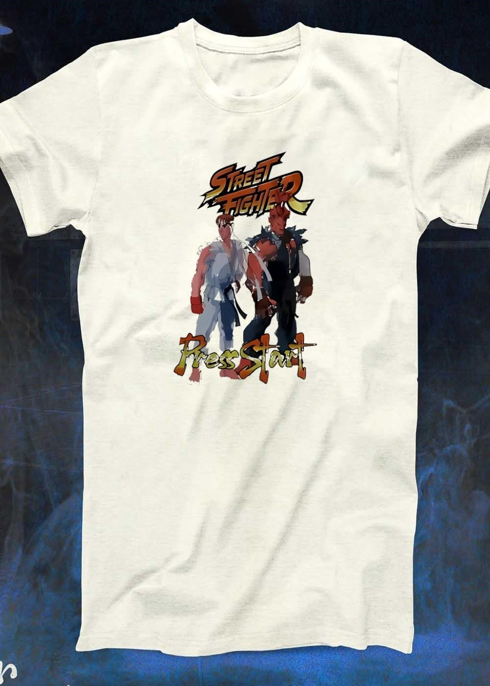 Street Fighter Ryu and Akemi Press Start T-Shirt