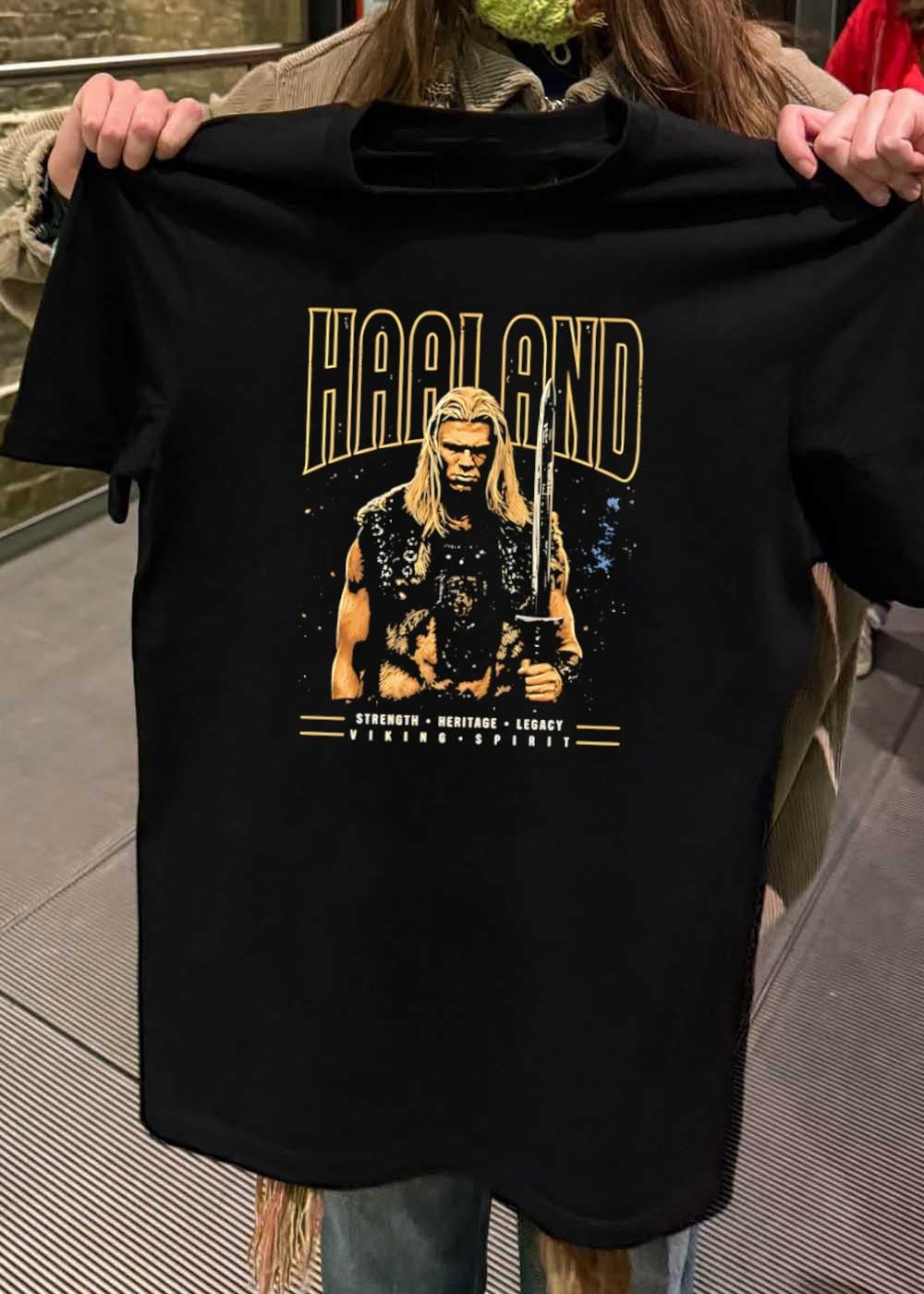 Strength Heritage Legacy Viking Spirit Haaland Warrior With Sword T-Shirt