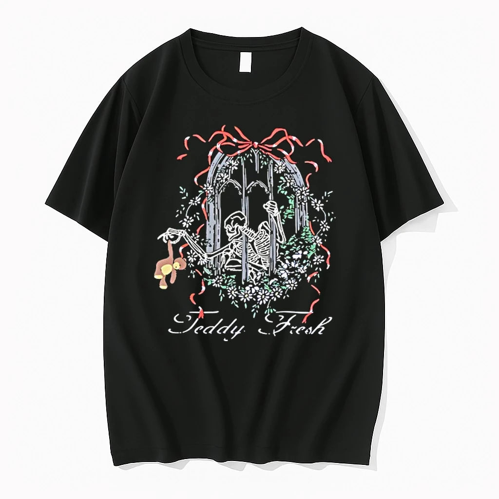 Teddy Fresh Skeleton Gothic Window Graphic Tshirts Sweater