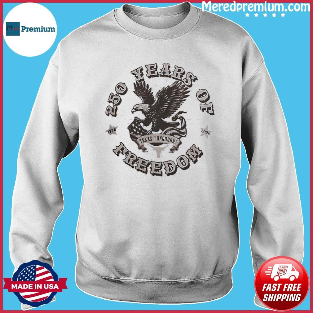 Texas Longhorns Americana 250 Years of Freedom 1776-2026 T-Shirt