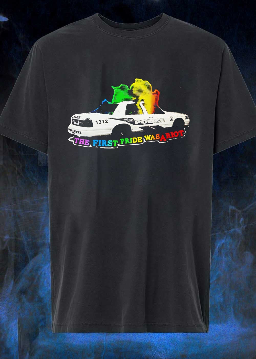 The First Pride Was a Riot Police Car T-Shirt