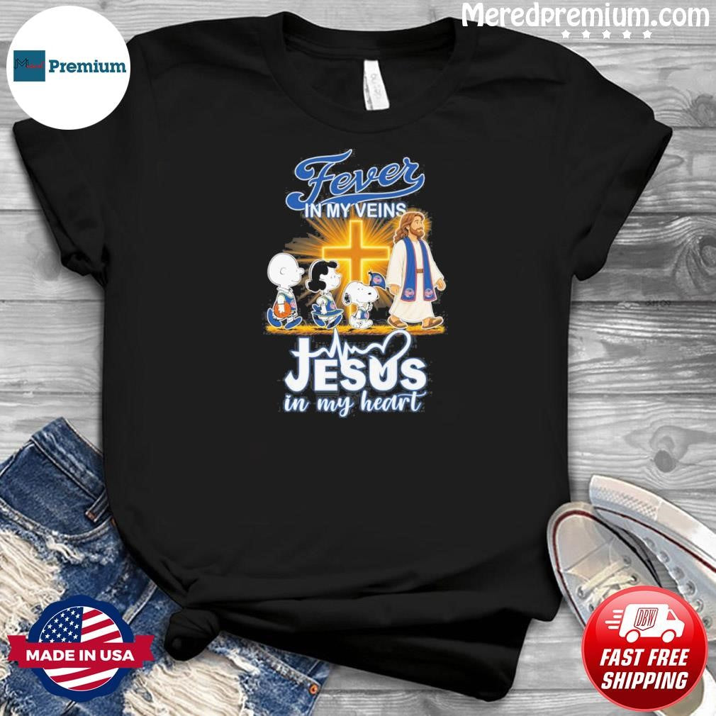 The Peanuts X Indiana Fever In My Veins Jesus In My Heart Shirt