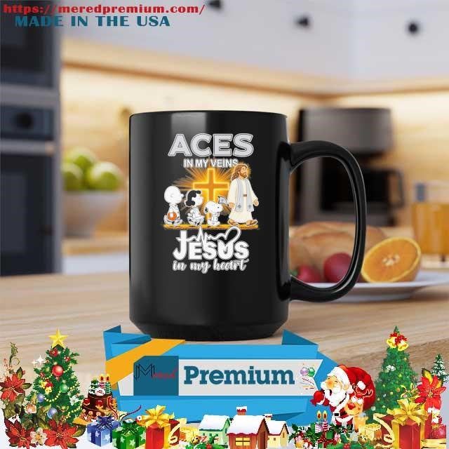 The Peanuts X Las Vegas Aces In My Veins Jesus In My Heart Shirt