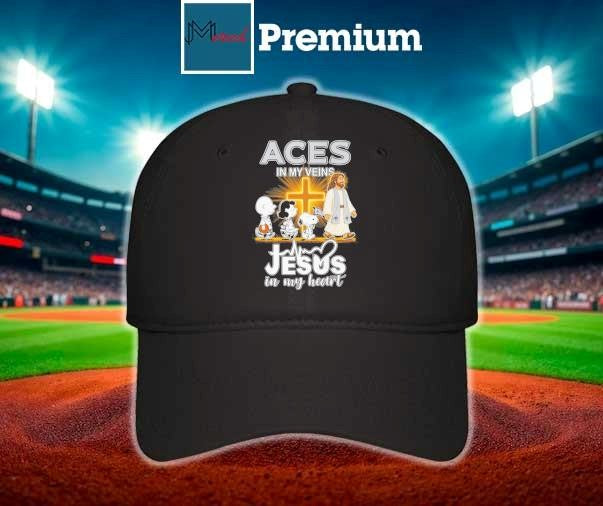The Peanuts X Las Vegas Aces In My Veins Jesus In My Heart Shirt