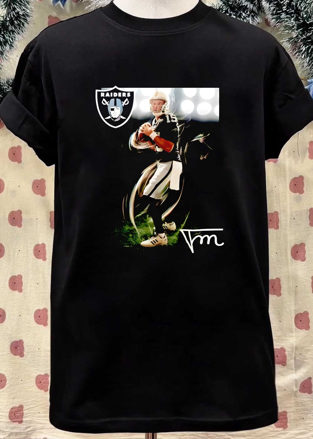 Tm Raiders Quarterback 15 Passing the Ball Raiders T-Shirt