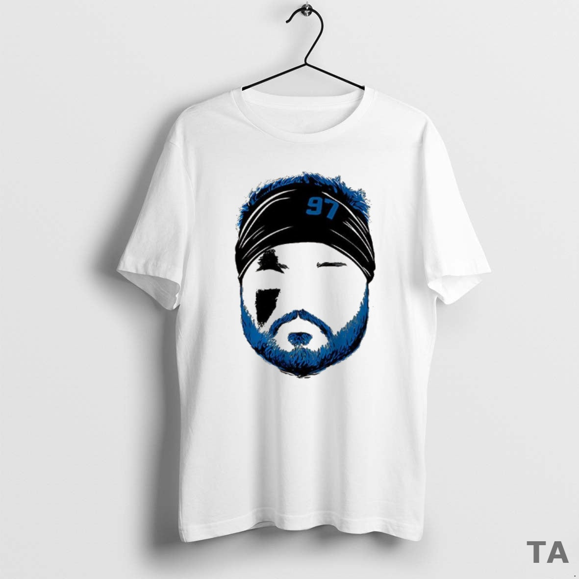 Top Aidan Hutchinson Detroit Lions Football Blank Face 97 T Shirt Sweater