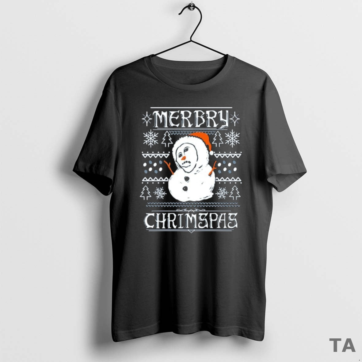 Top Al Fresco Snowman Merry Christmas T Shirt Sweater