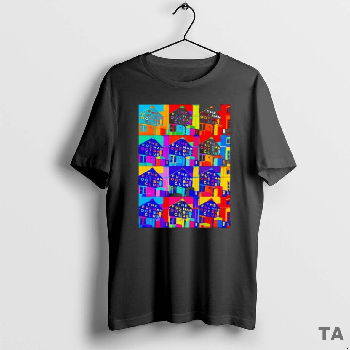 Top Brand New Craven Cottage Pop Art Black T Shirt Sweater