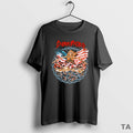 Top Hasan Piker Dark Ages American Flag Skeleton T Shirt Sweater