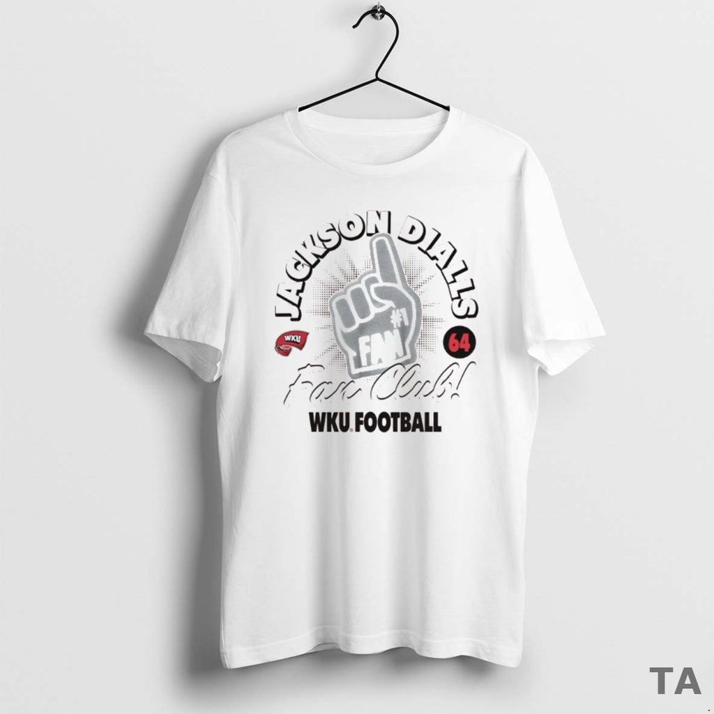 Top Jackson Dialls Red Fan Club Wku Football 64 T Shirt Sweater