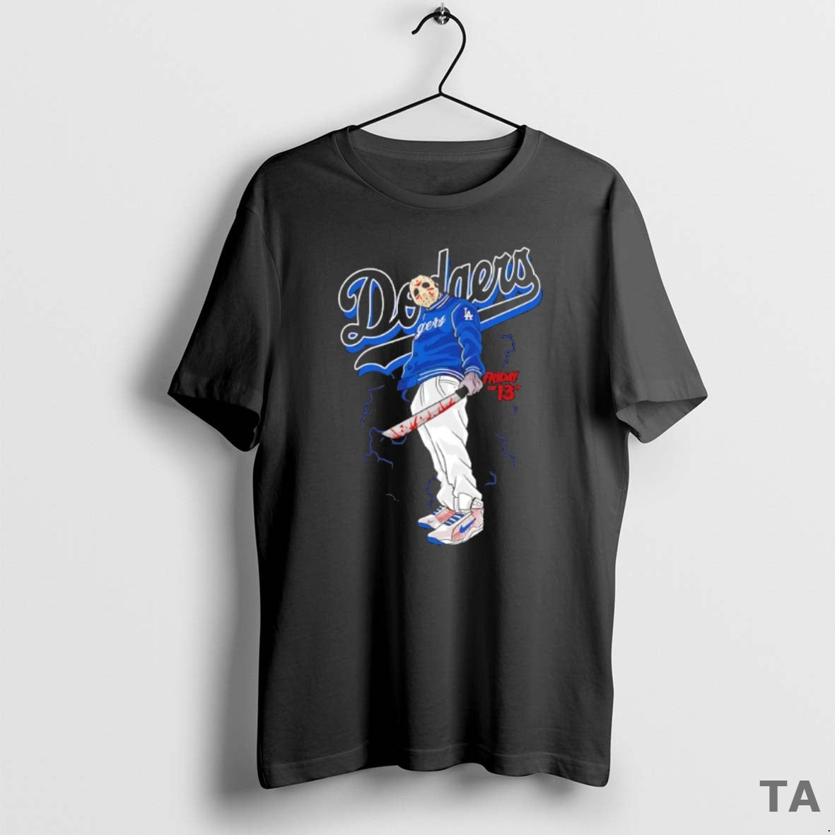 Top Jason Dodgers Friday The 13th Black T Shirt Sweater
