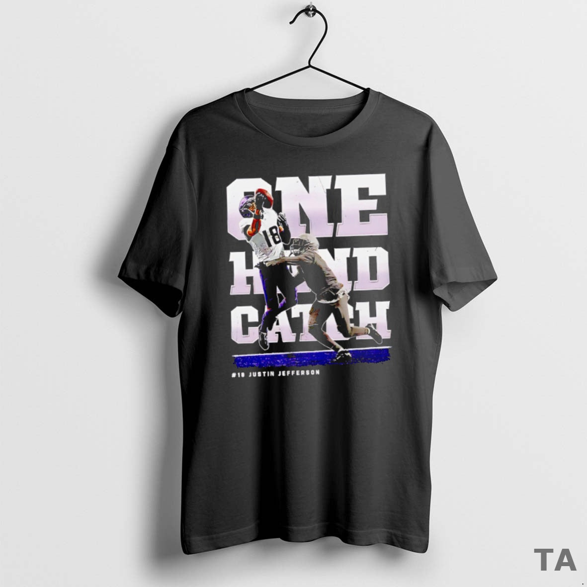 Top Justin Jefferson Minnesota One Hand Catch Retro T Shirt Sweater