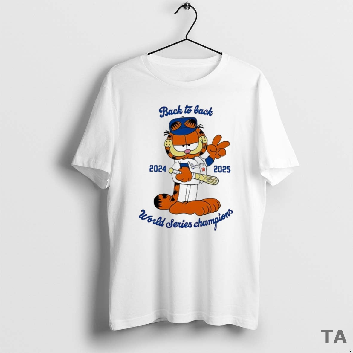 Top Lasagna Lover Cat Back To Back 2024 2025 World Series Champions T Shirt Sweater