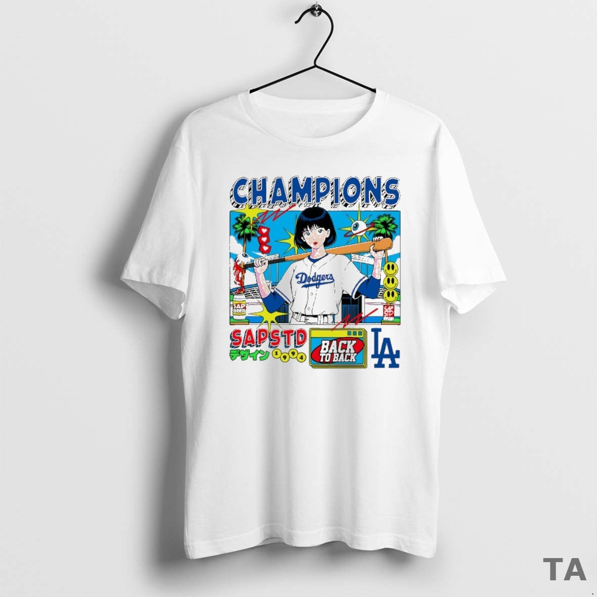 Top Los Angeles Dodger 2025 Back To Back World Champs Anime T Shirt Sweater