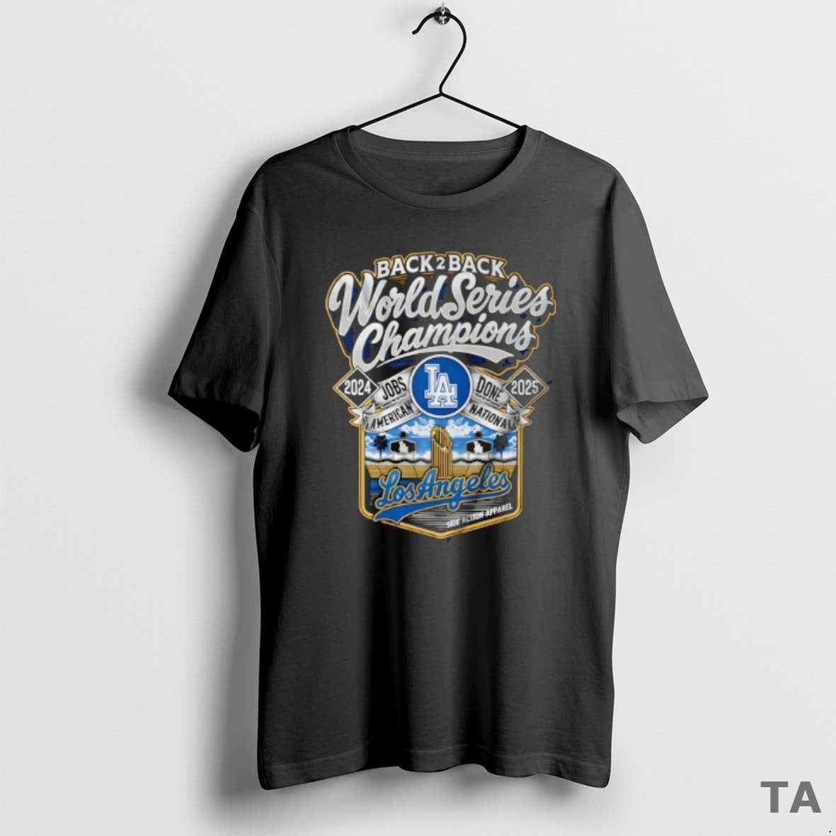 Top Los Angeles Dodgers Back 2 Back Champions T Shirt Sweater