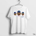 Top Los Angeles Dodgers Three Dogs Circle T Shirt Sweater