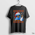 Top Santa Hat Cookie Monster Ugly Christmas 2025 T Shirt Sweater