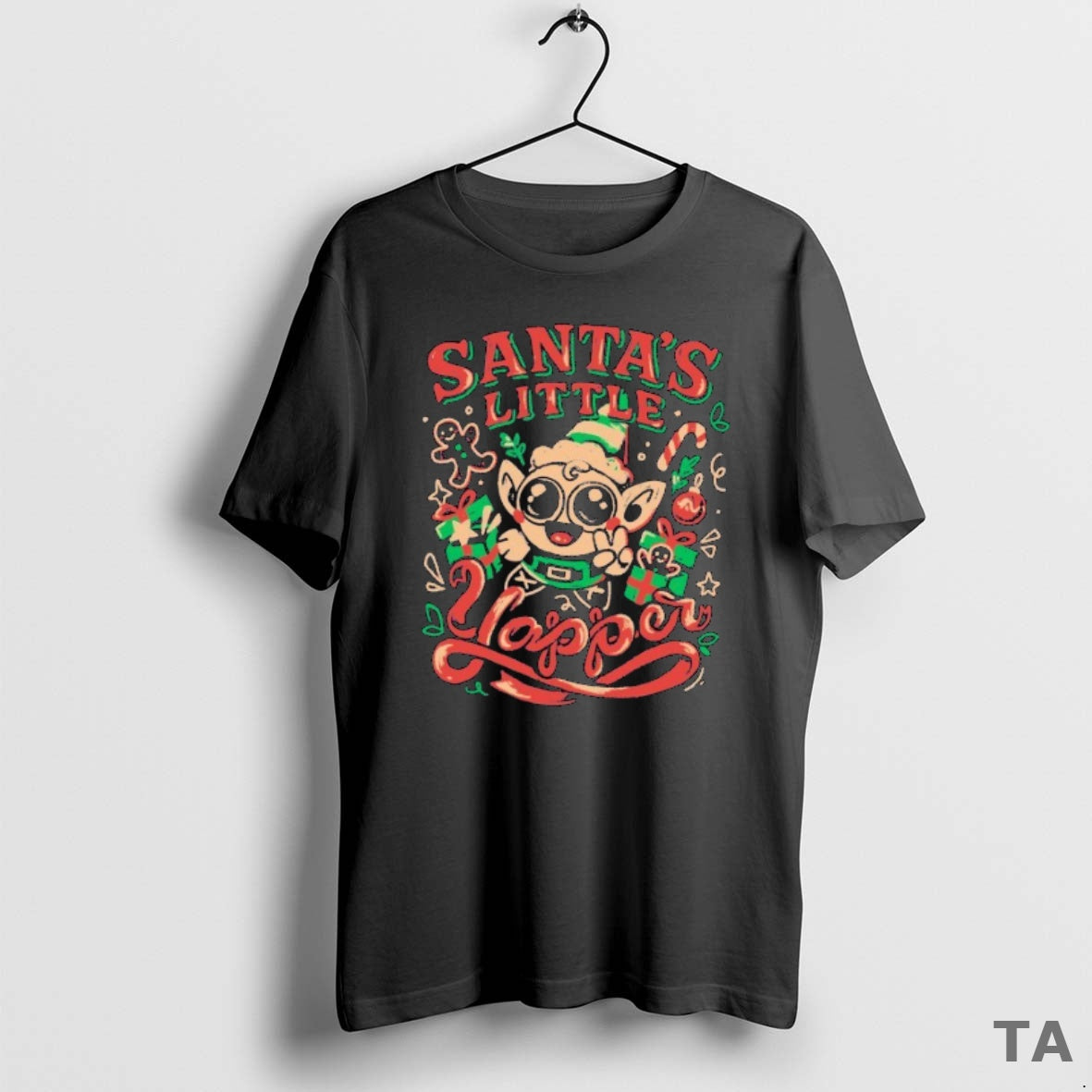 Top Santas Little Yapper Christmas T Shirt Sweater