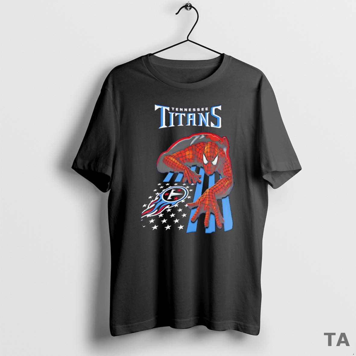 Top Tennessee Titans Spiderman America Flag T Shirt Sweater