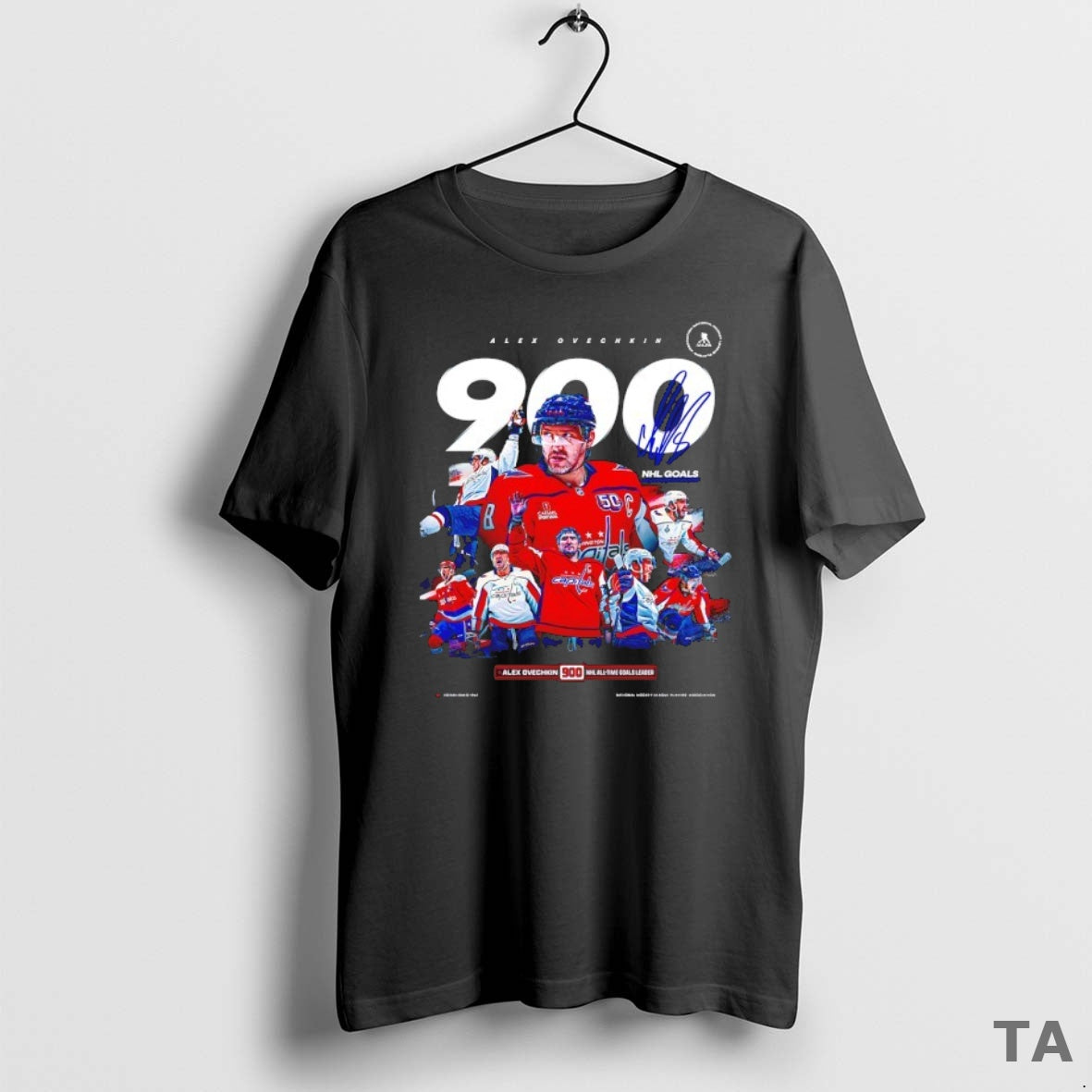 Top Washington Capitals Alex Ovechkin 900 Nhl Goals Signature T Shirt Sweater