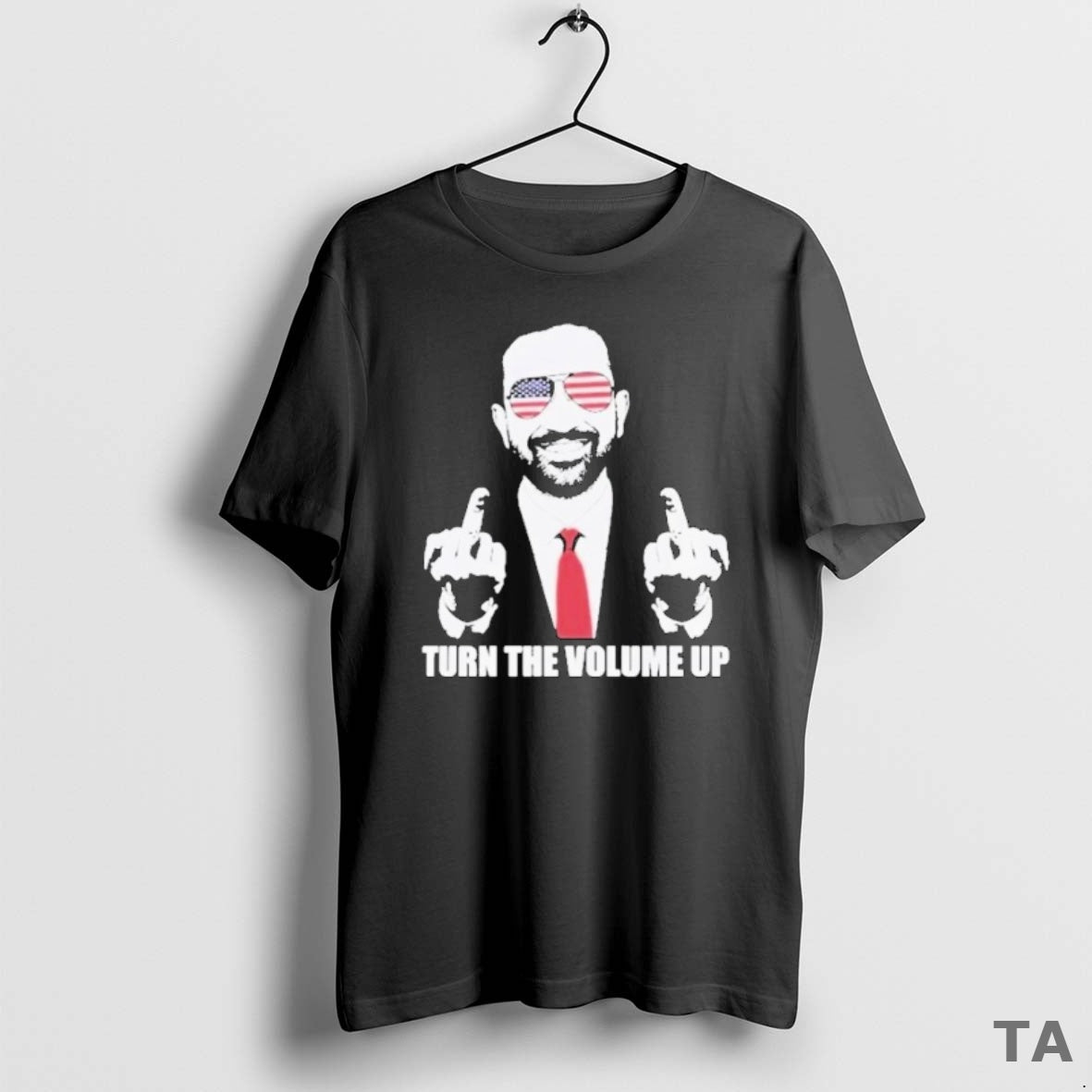 Top Zohran Mamdani Turn The Volume Up Middle Finger T Shirt Sweater