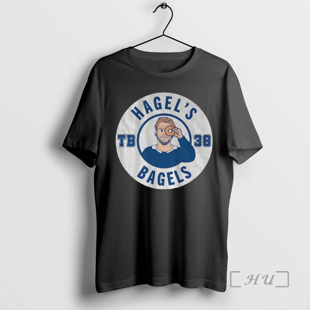 Trending Brandon Hagel Tampa Bay Lightning Nhl Hockey Hagels Bagel Tb 38 Premium T Shirts