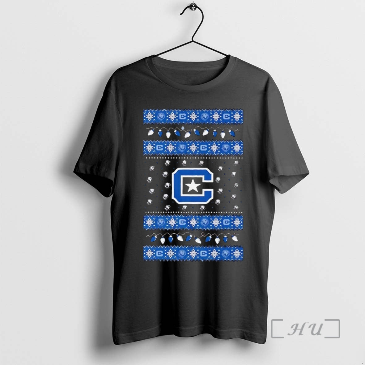 Trending Citadel Bulldogs Ugly Christmas Light Premium T Shirt Sweater