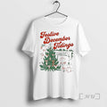 Trending Festive December Tidings Christmas Tree And Fireplace Premium T Shirt Sweater