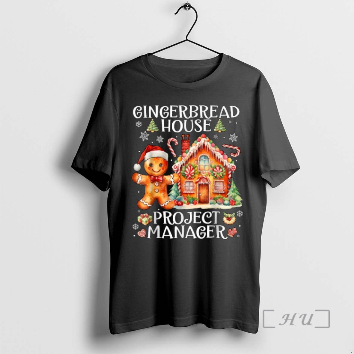 Trending Gingerbread House Project Manager Decorating Baking Xmas Christmas Premium T Shirt Sweater