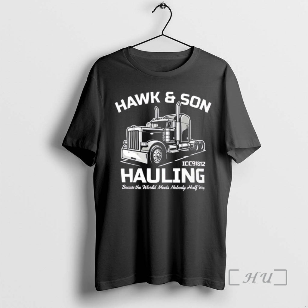 Trending Hawk Son Hauling Retro Semi Truck Graphic