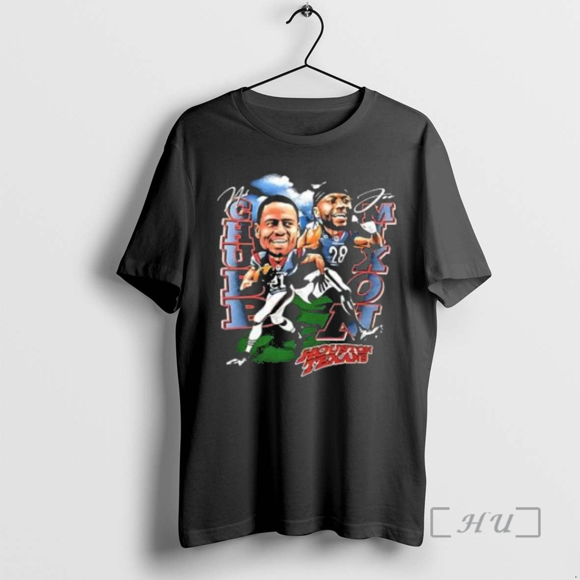 Trending Houston Texans Nick Chubb And Joe Mixon Retro Cartoon Premium T Shirt Sweater