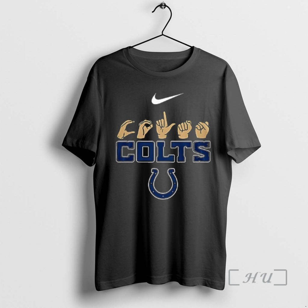 Trending Indianapolis Colts Deaf Awareness Care Understand Love Hand Signs Double Sided Graphic Premium
